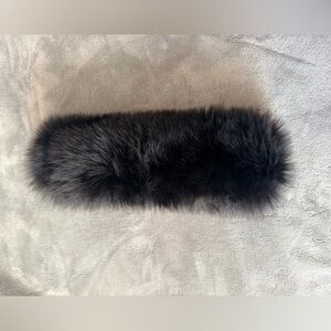 Real Black Fox Fur Headband